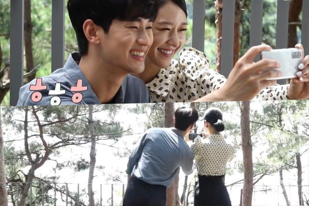 Kim Soo Hyun và Seo Ye Ji cùng selfie thân thiết trên phim trường 'Điên thì có sao' Ảnh 1