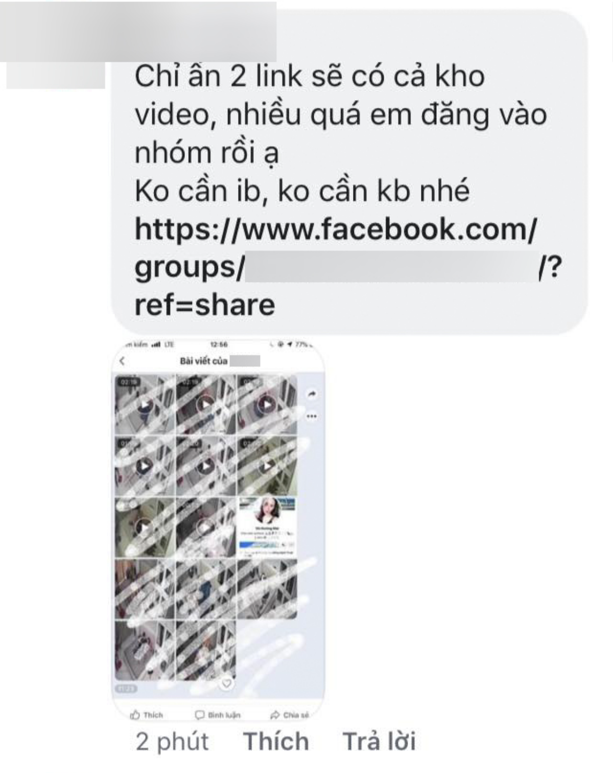 Nhiều hội nhóm Facebook câu like bất chấp bằng video người phụ nữ bán khoả thân để trẻ em đụng chạm nơi nhạy cảm Ảnh 5