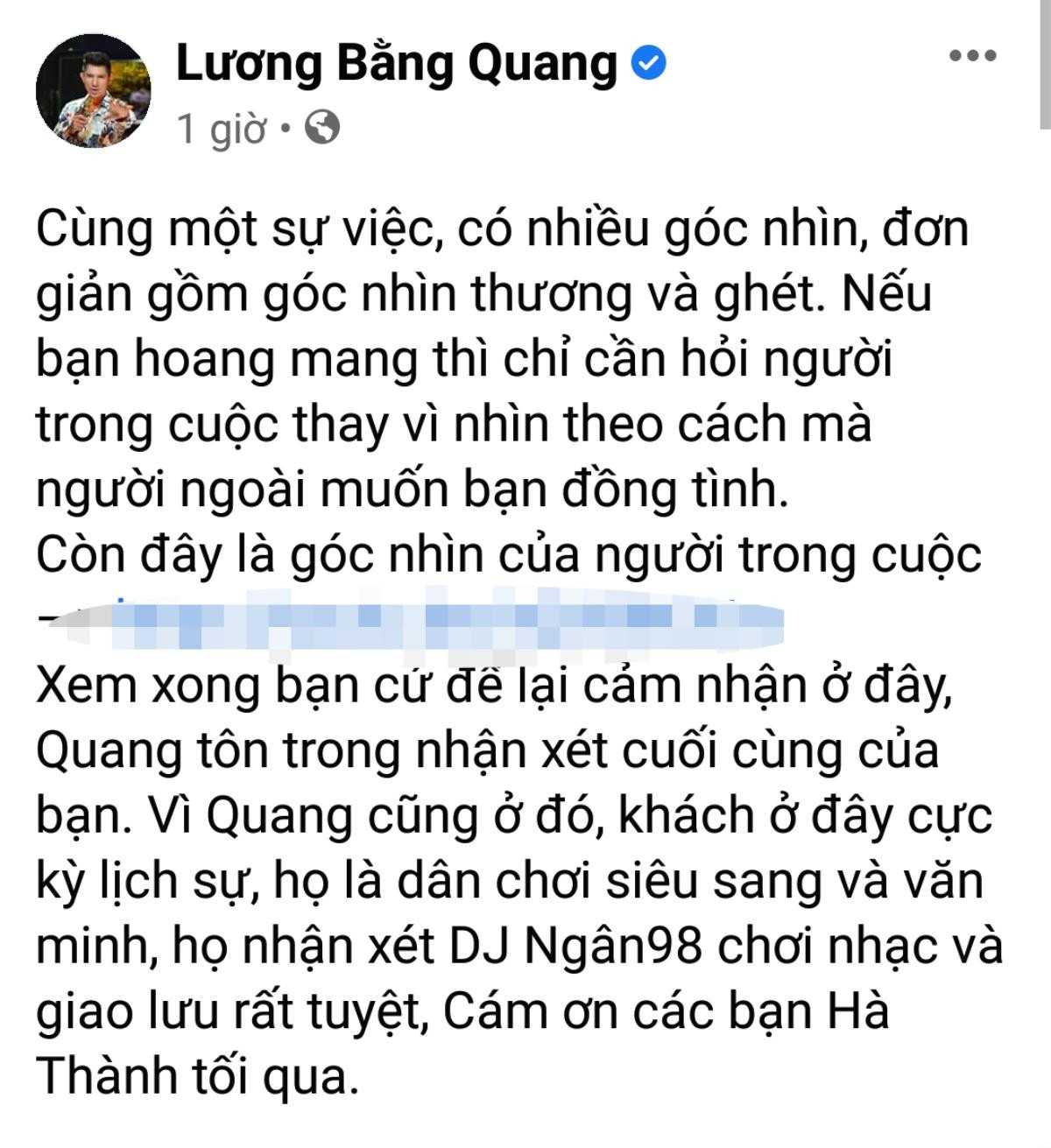 Lương Bằng Quang lên tiếng về việc bạn gái cố tình khoe vòng 3 phản cảm Ảnh 2