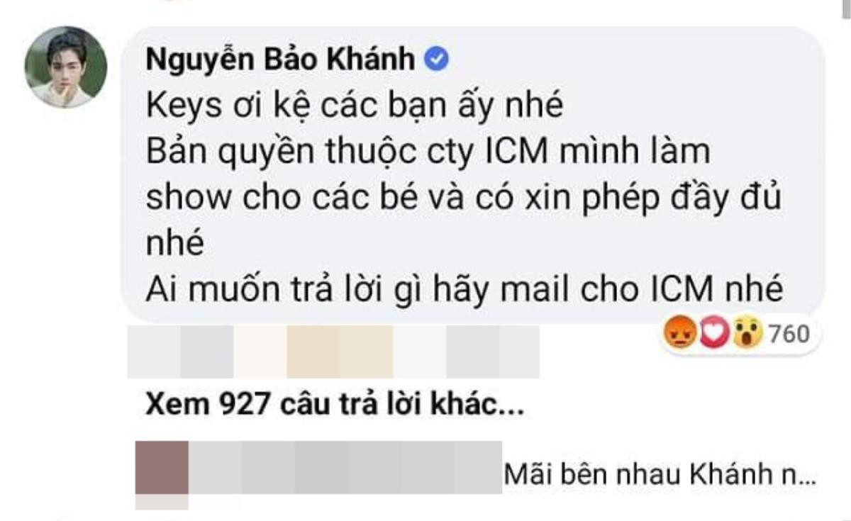 Sau dòng trạng thái từ mẹ Jack, K-ICM tuyên bố: 'Bản quyền thuộc ICM, ai muốn gì thì mail cho công ty nhé' Ảnh 3