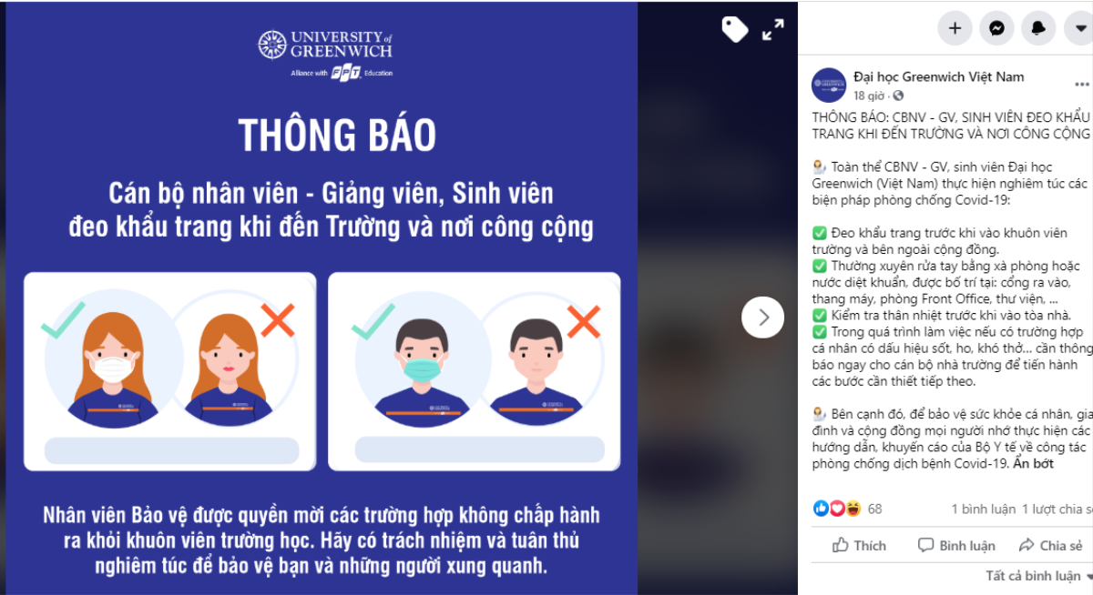 Xuất hiện ca nghi nhiễm COVID- 19 mới ở Đà Nẵng, trường ĐH yêu cầu cán bộ, sinh viên mang khẩu trang khi đến trường Ảnh 1