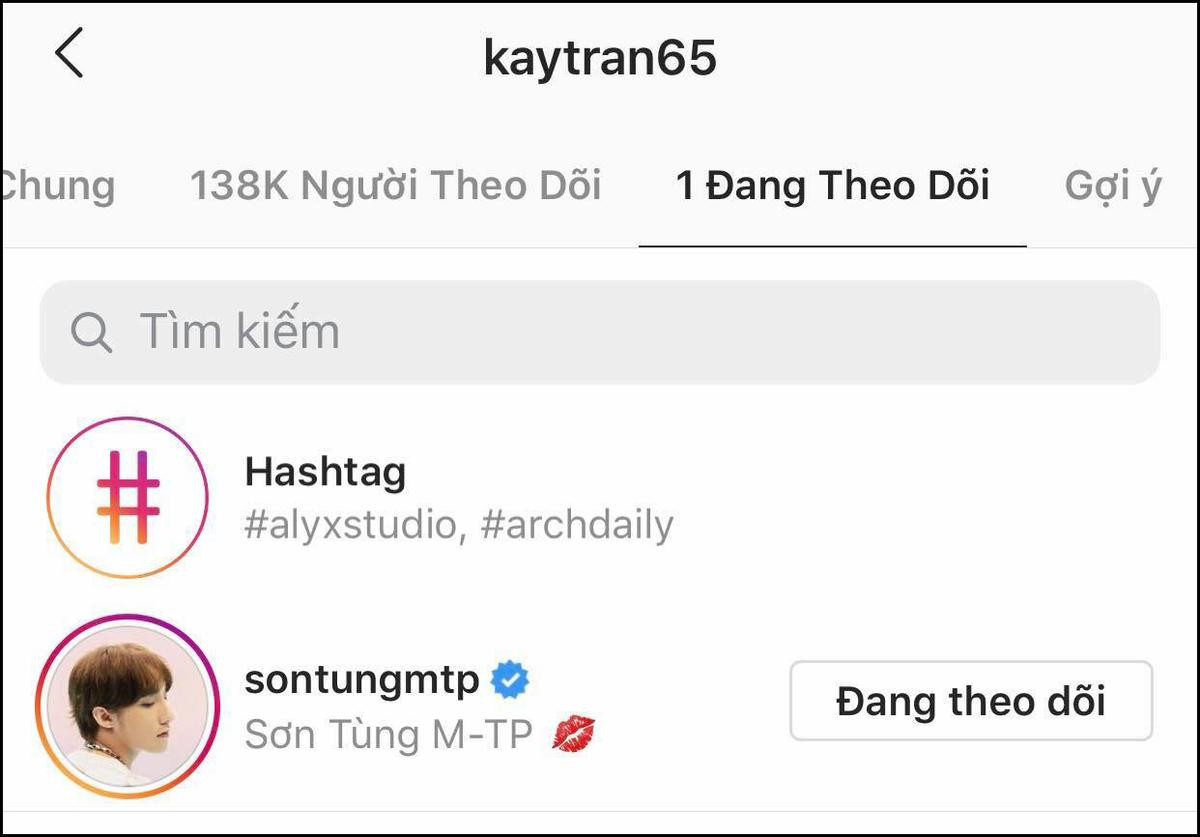 Có 134 nghìn người theo dõi trên Instagram nhưng Kay Trần chỉ follow mình Sơn Tùng: Nếu là người khác thì hẳn đã đồn 'yêu nhau' Ảnh 3