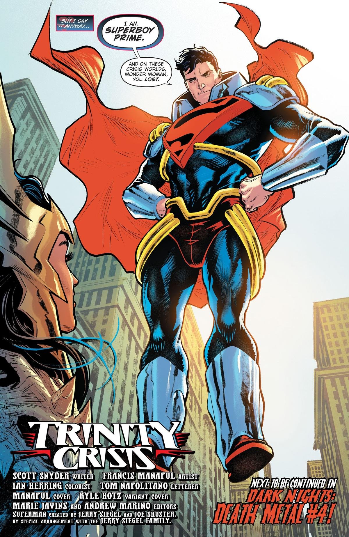 Superboy-Prime sẽ... đấm nhau với Darkest Knight ở cuối sự kiện DEATH METAL Ảnh 9