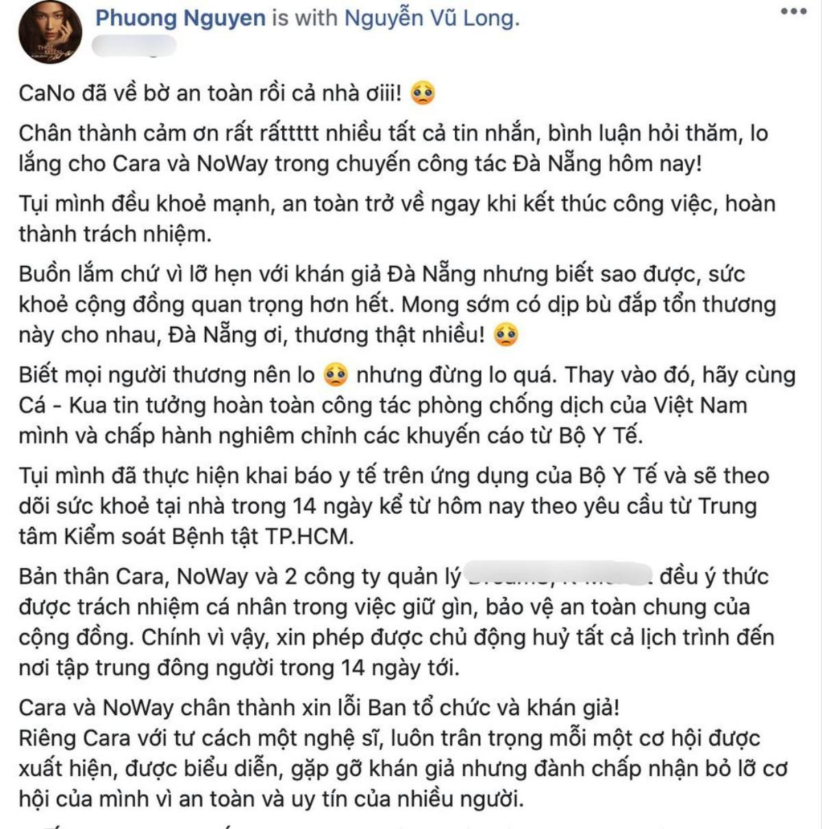 Loạt sao Vpop đồng loạt hoãn show tại Đà Nẵng trước diễn biến khó lường của dịch Covid-19 Ảnh 9