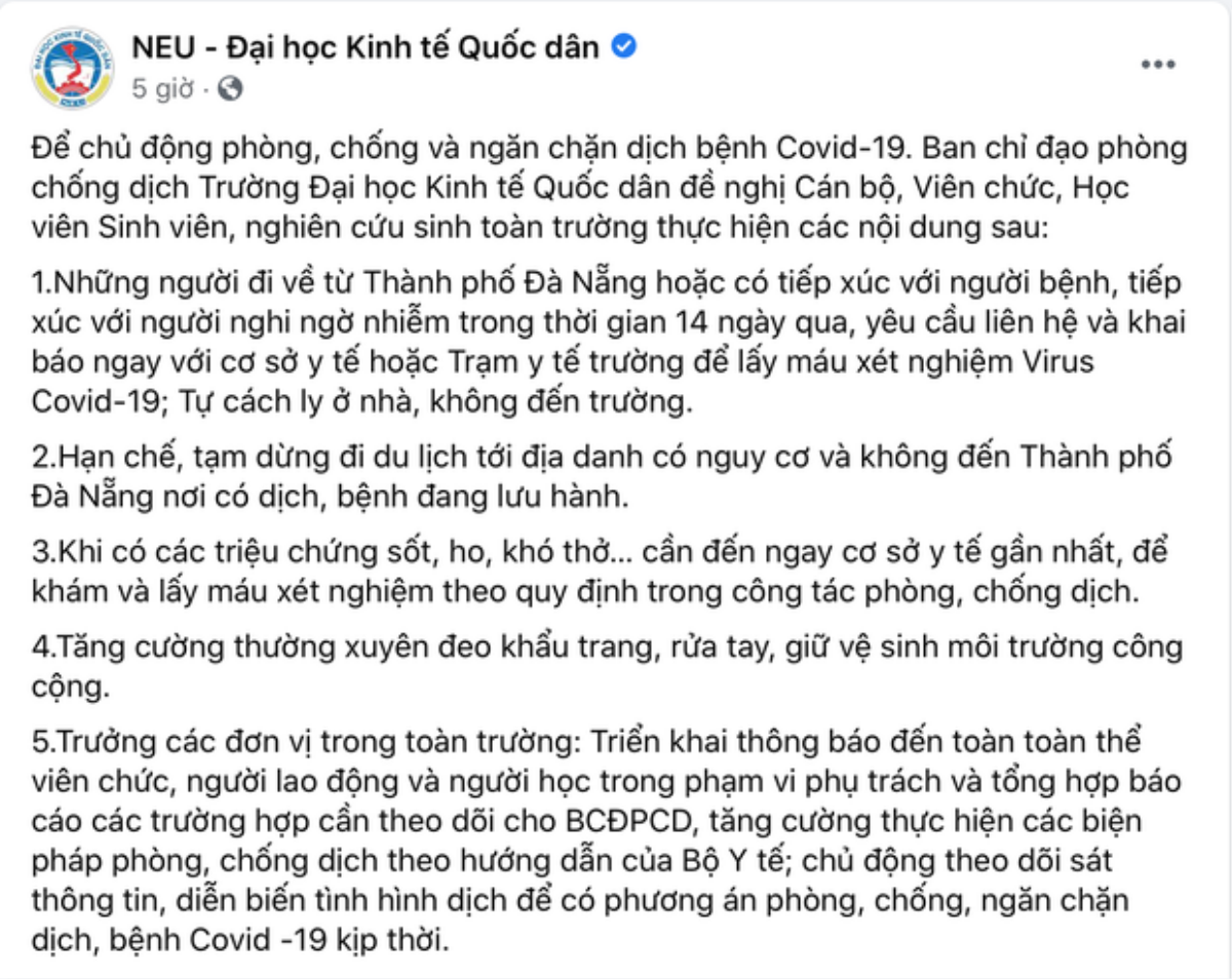 Dịch COVID-19 bùng phát, nhiều trường đại học trên cả nước ra thông báo khẩn Ảnh 4