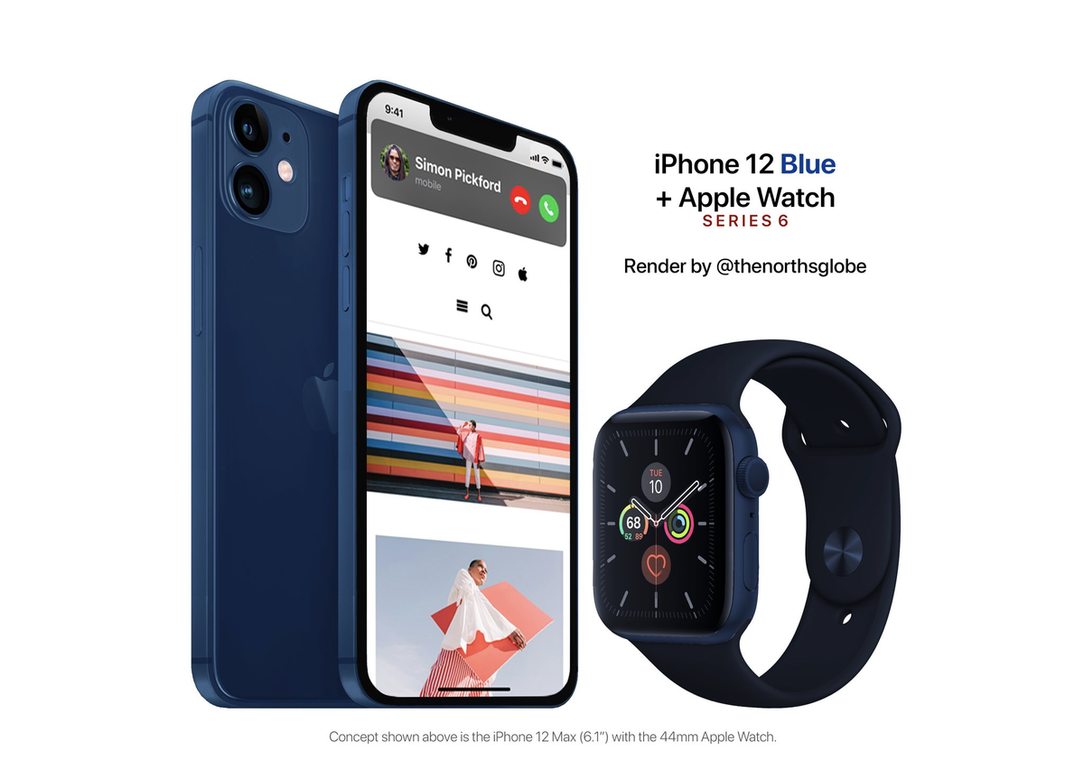 iPhone 12 Max và Apple Watch Series 6 đẹp hút hồn với màu Xanh Navy lạ mắt Ảnh 2