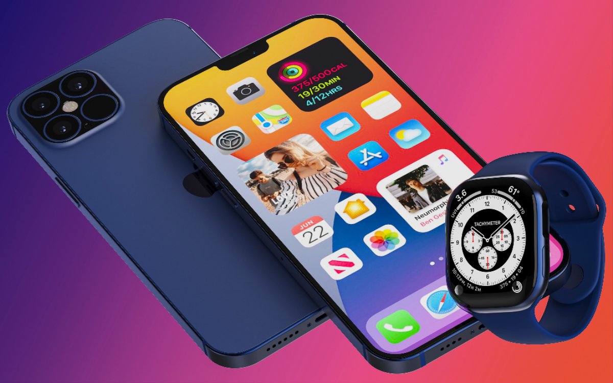 iPhone 12 Max và Apple Watch Series 6 đẹp hút hồn với màu Xanh Navy lạ mắt Ảnh 1