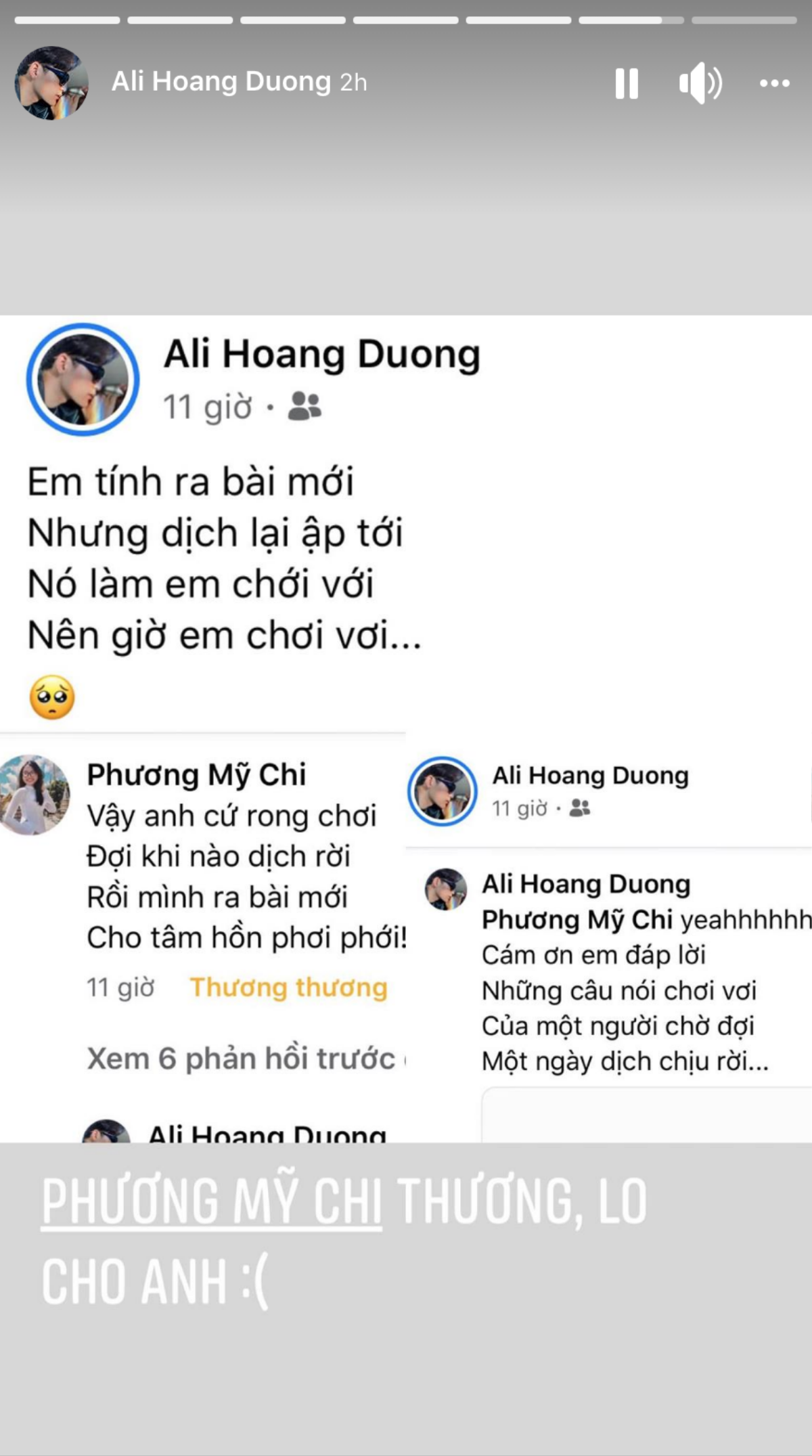 Vừa thương cảm vừa buồn cười khi xem Ali Hoàng Dương - Phương Mỹ Chi đối thơ về chuyện ra bài mới thời Covid-19 Ảnh 1