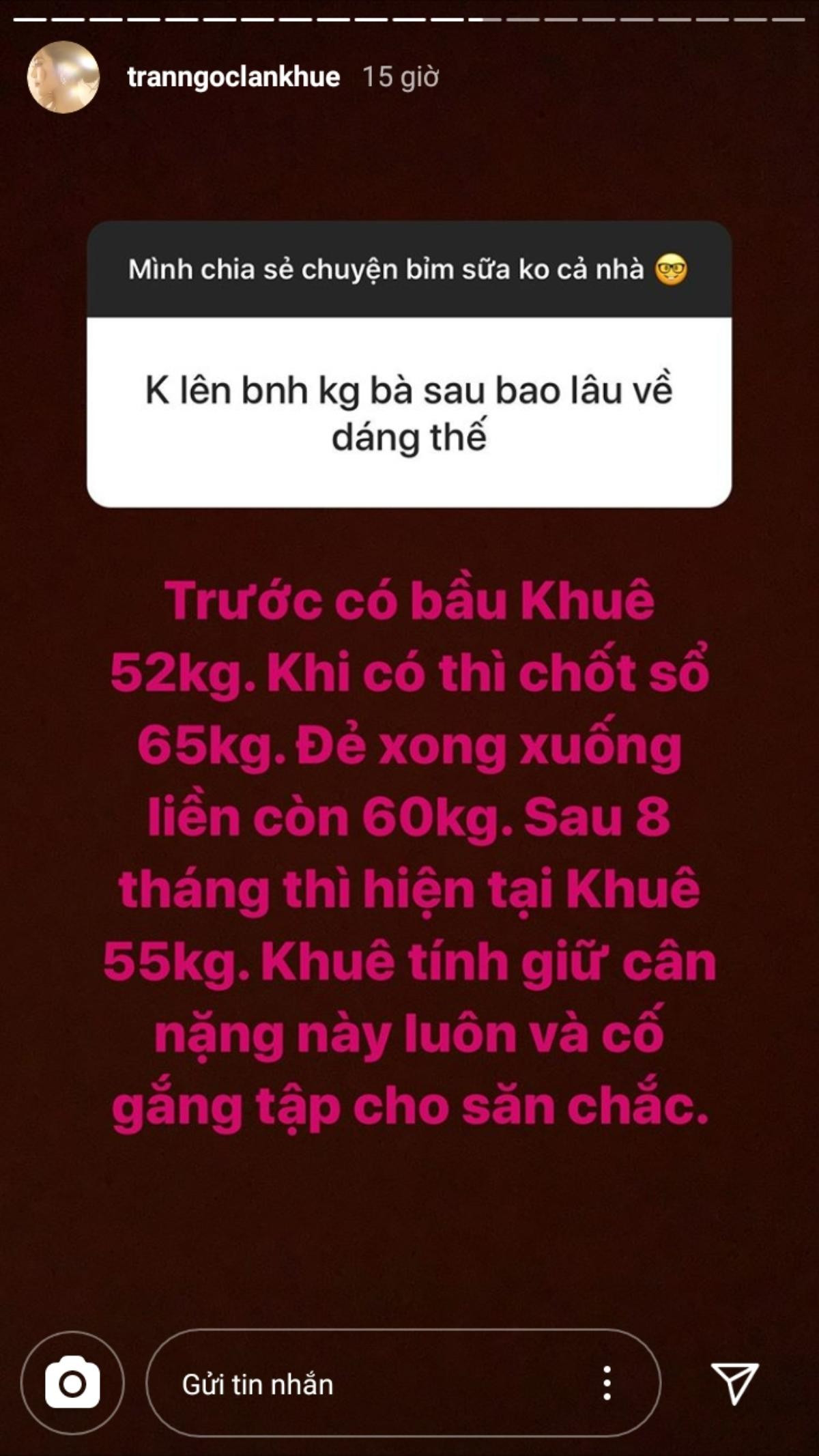 Lan Khuê giảm cân siêu tốc sau sinh, tiết lộ cân nặng hiện tại và đây là bí quyết! Ảnh 7