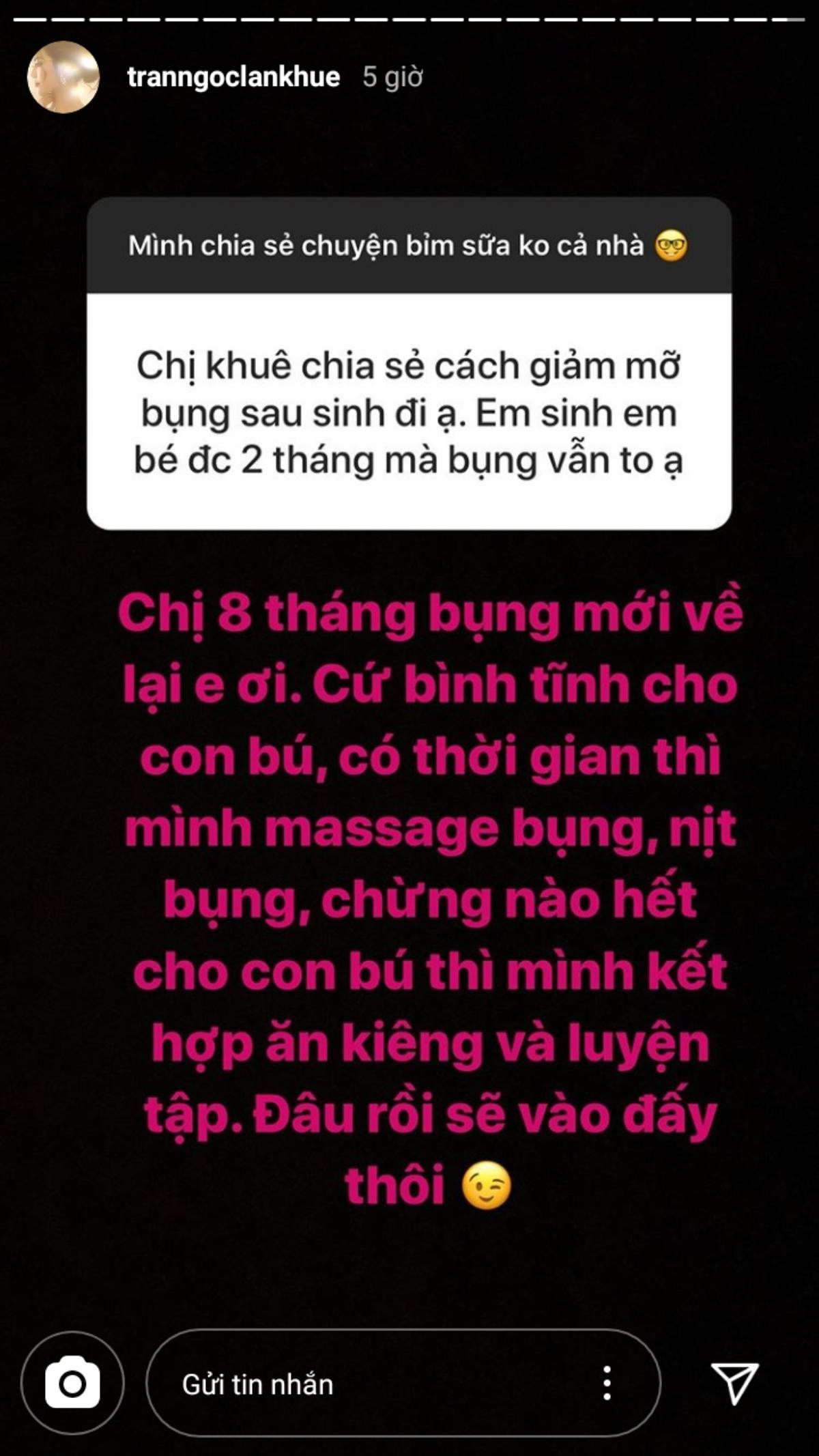 Lan Khuê giảm cân siêu tốc sau sinh, tiết lộ cân nặng hiện tại và đây là bí quyết! Ảnh 4