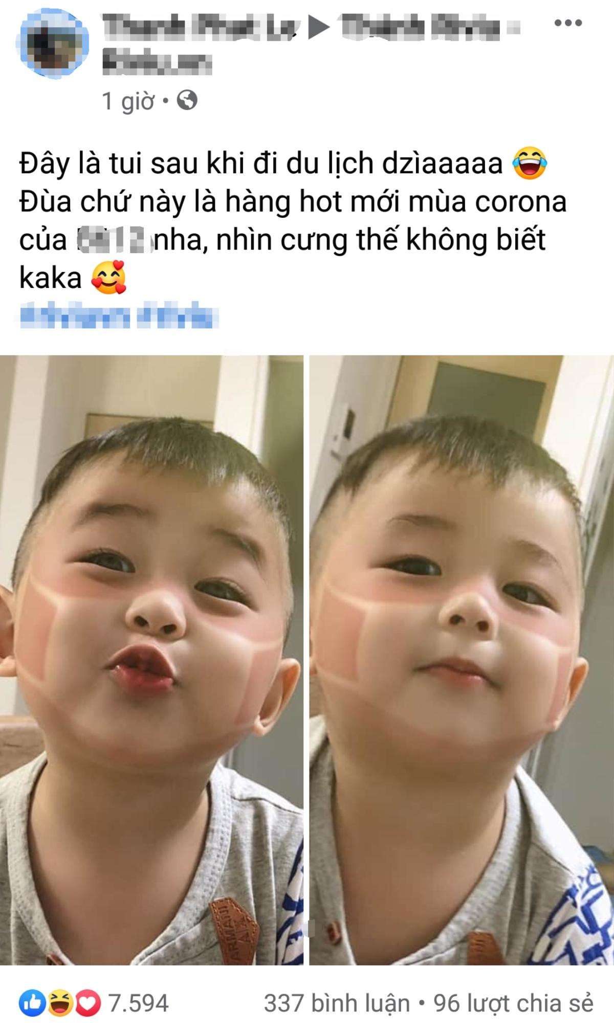 'Cười nghiêng ngả' với loạt ảnh gương mặt cháy nắng thành hình khẩu trang mùa 'Cô Vy' Ảnh 3