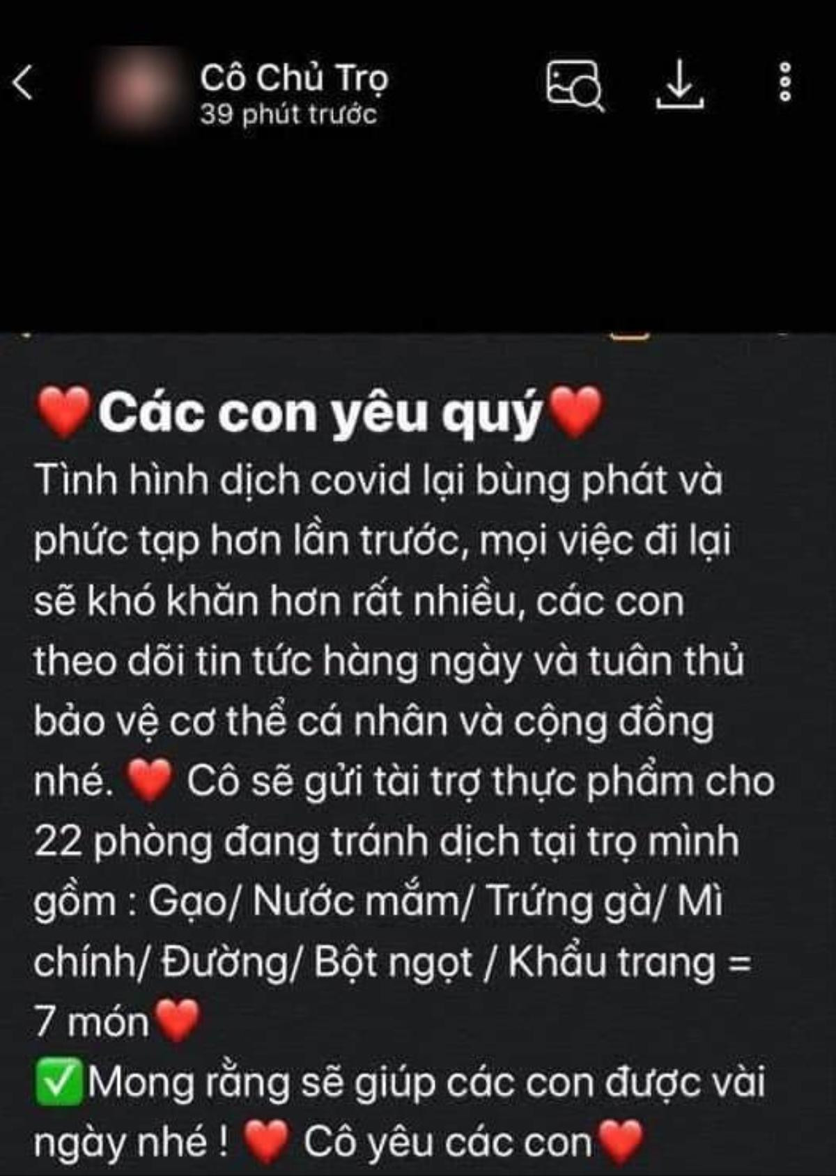 Dịch COVID-19 bùng phát trở lại, chủ trọ vừa động viên vừa tặng quà cho 22 phòng khiến giới sinh viên được dịp xuýt xoa: 'Đúng là chủ trọ người ta...' Ảnh 1