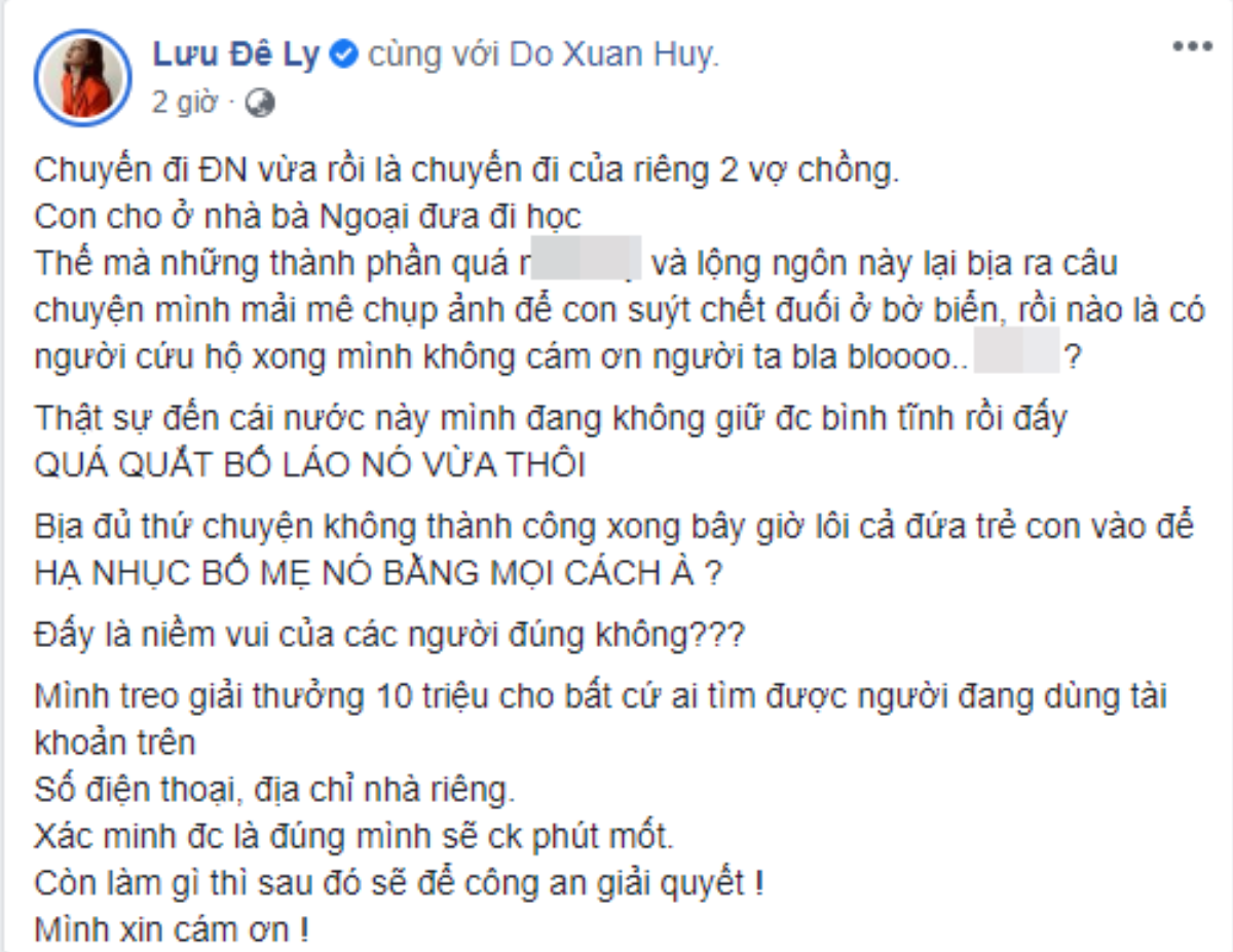 Lưu Đê Ly 'nổi đoá' khi bị 'tố' mải chụp ảnh khiến con suýt chết đuối Ảnh 3