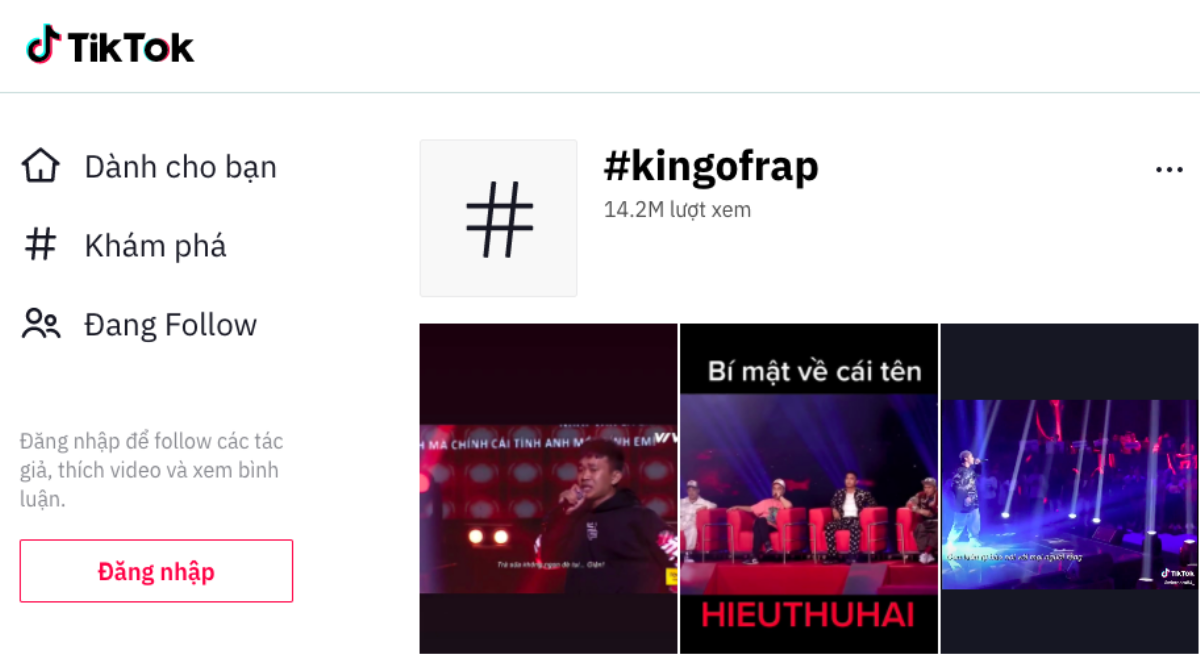 Tập 1 King Of Rap càn quét Tik Tok với lượt view khủng: Color gây sốt, fan 'truy lùng' HIEUTHUHAI Ảnh 4