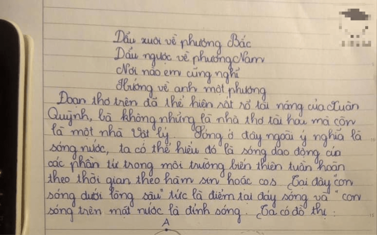 Yêu cầu phân tích bài thơ Sóng, nữ sinh có màn bẻ lái cực 'gắt' Ảnh 1