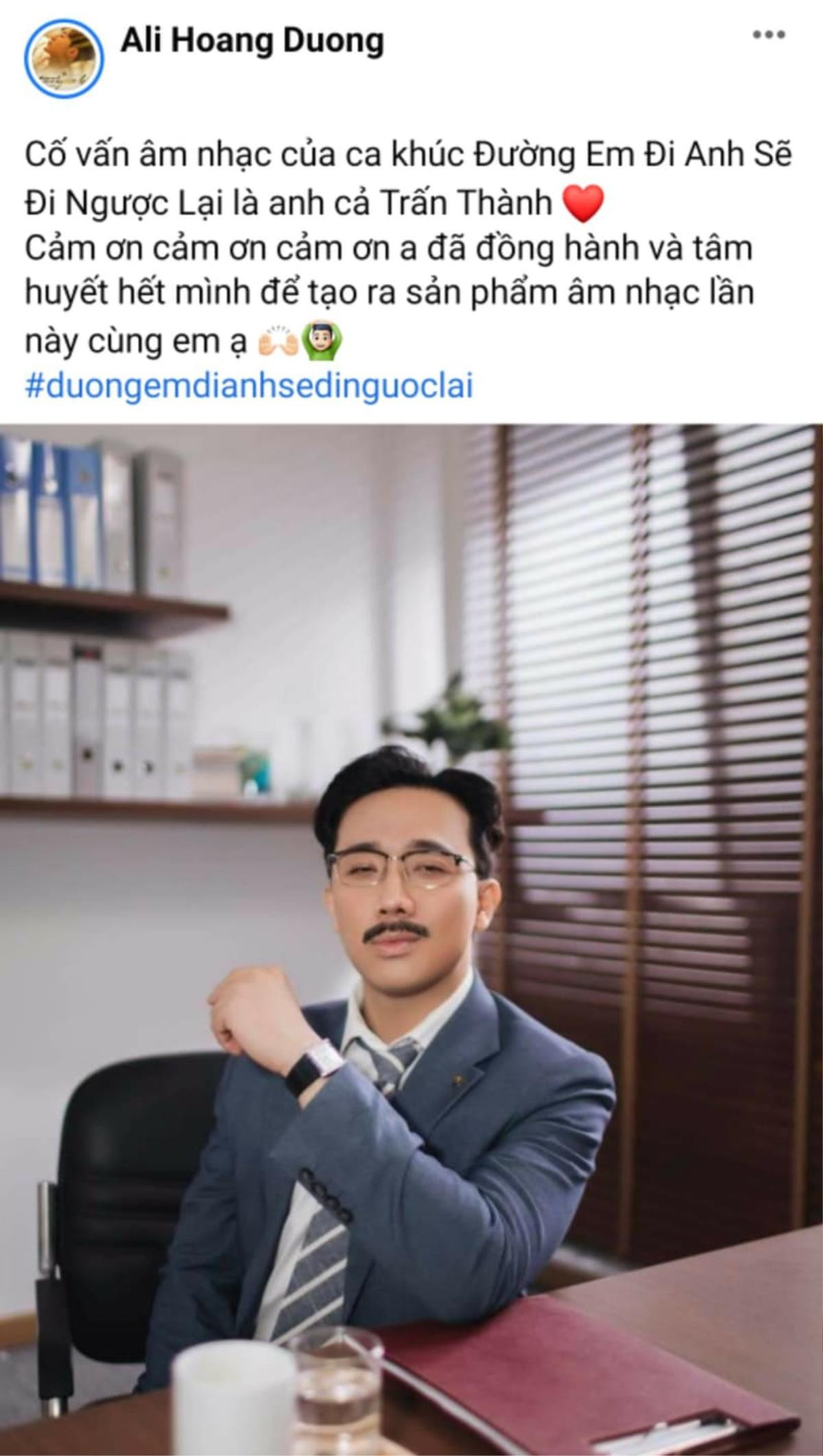 Mới hôm nào còn song ca cùng nhau, Trấn Thành nay đã chuyển sang làm cố vấn âm nhạc cho bài mới của Ali Hoàng Dương Ảnh 2