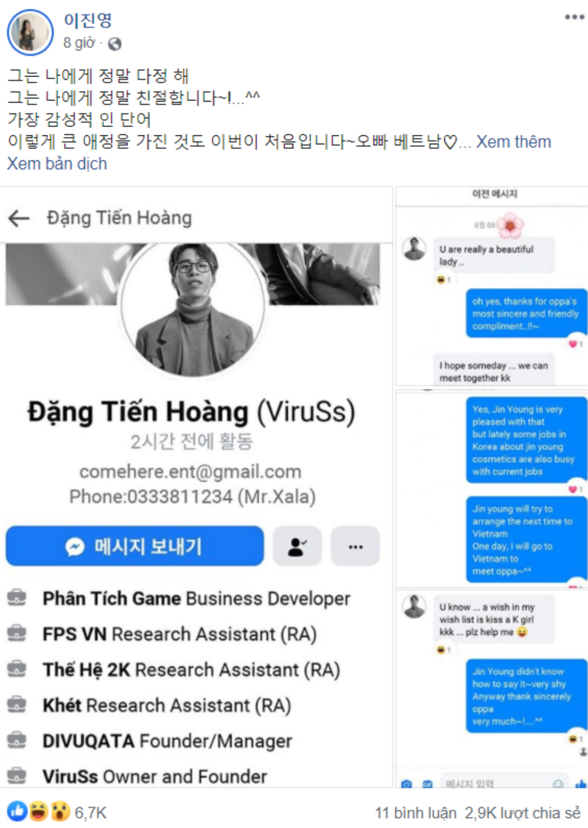 Chưa qua tâm bão scandal, streamer ViruSs tiếp tục vướng vào nghi ngờ tình ái với hot girl người Hàn Quốc. Ảnh 2