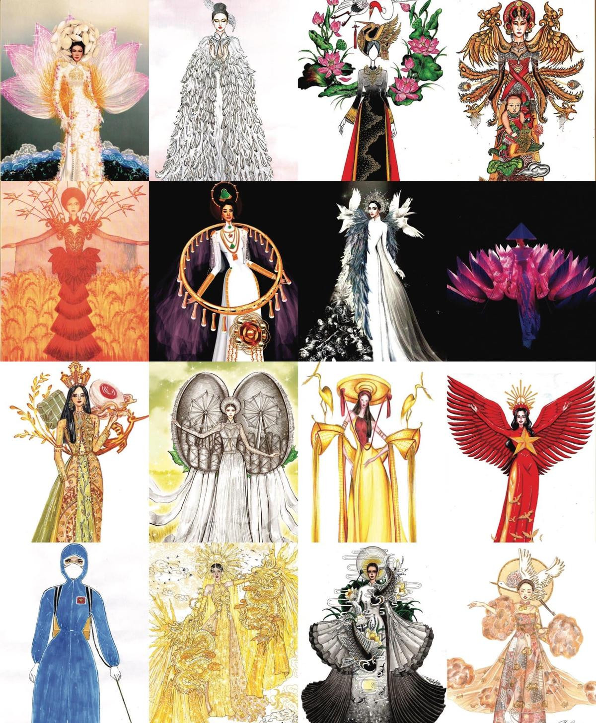 National Costume cho Khánh Vân phiên bản búp bê: 'Thiếu nữ bên hoa huệ' cầu kỳ, 'Nàng Tô thị' xuất sắc Ảnh 3