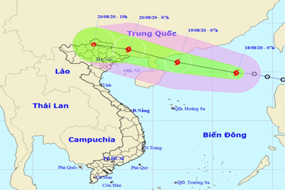 Bão số 4 giật cấp 10 trên biển Đông, có thể gây mưa lớn cho các tỉnh Bắc Bộ từ 20-23/8 Ảnh 1
