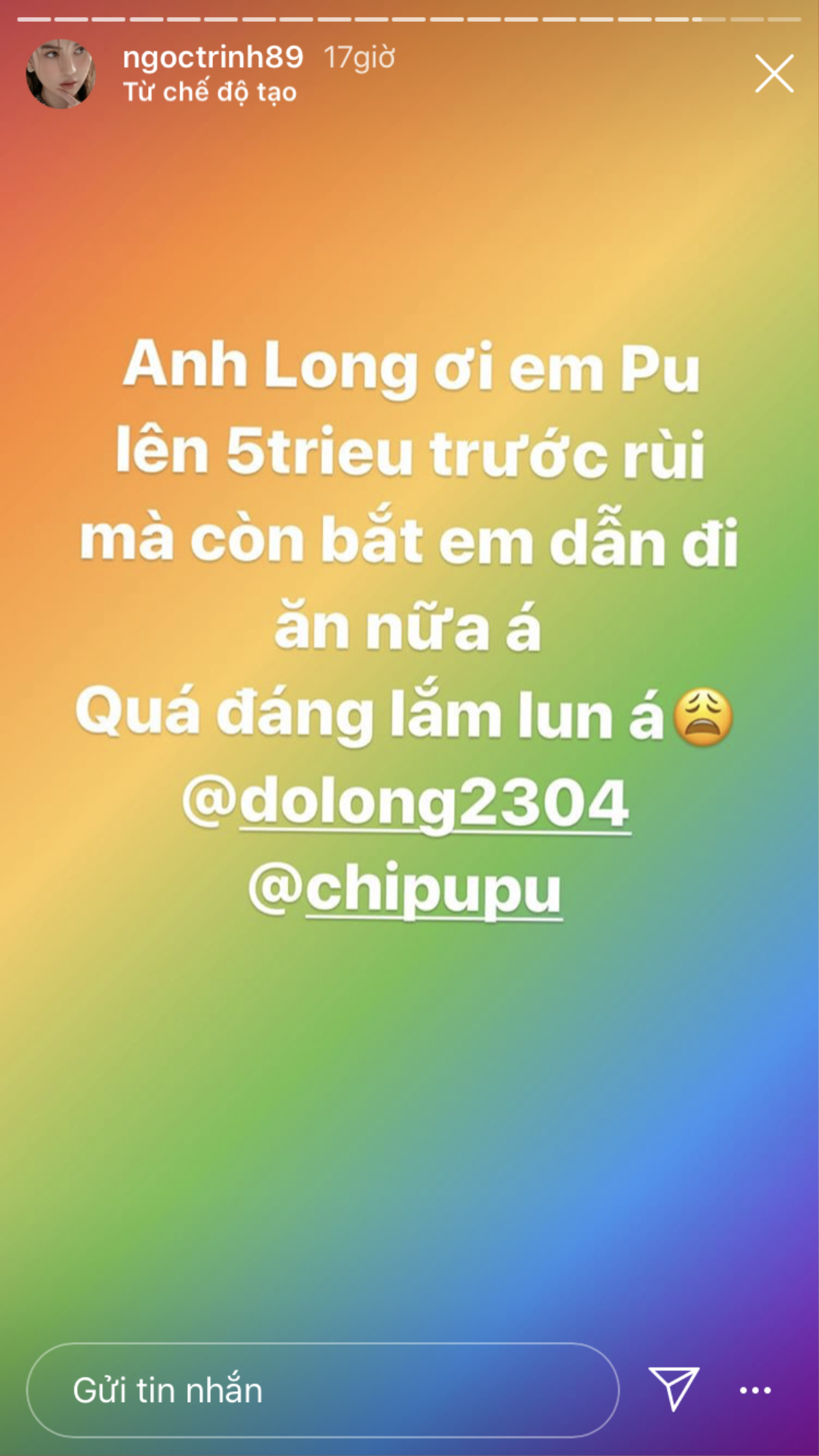 Rủ Chi Pu đi ăn, Ngọc Trinh bất ngờ 'bùng kèo' vì bị đàn em vượt mặt follow trên Instagram Ảnh 5