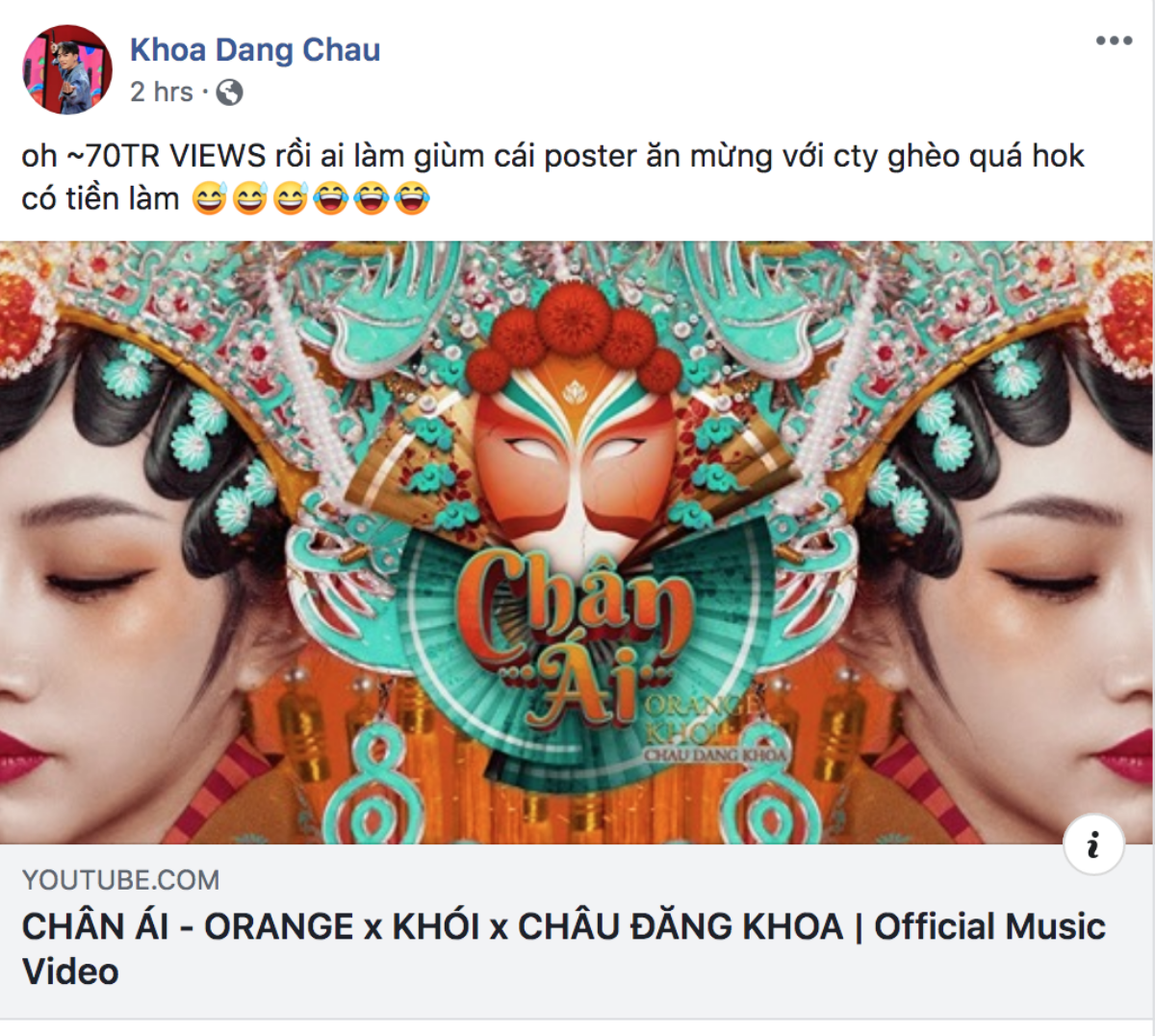 Lùm xùm kiện cáo chưa dứt, Châu Đăng Khoa vẫn tự hào khoe thành tích 'khủng' của MV với Orange Ảnh 3