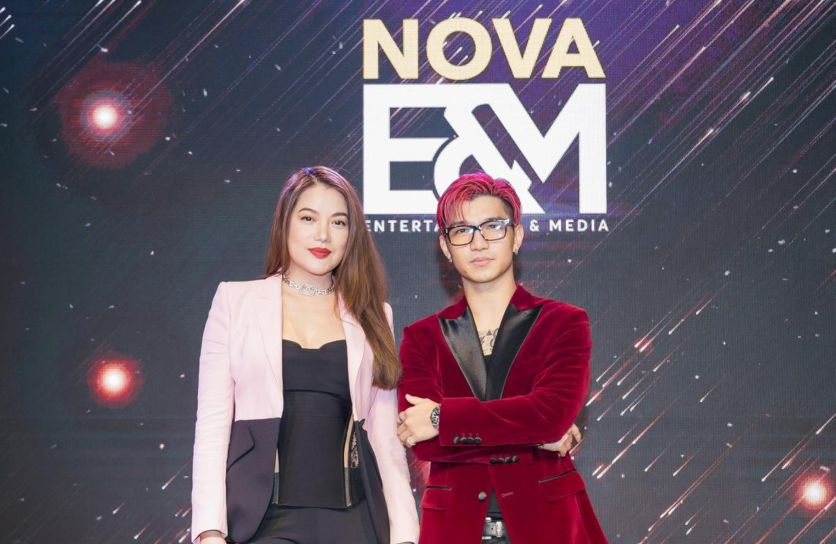 Hoa hậu Khánh Vân cùng dàn sao Việt xuất hiện chúc mừng nhà sản xuất The Voice, King of Rap ký kết với Nova E&M Ảnh 4