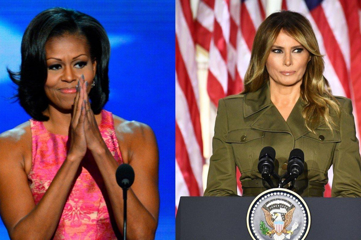 Melania Trump và phong cách thời trang đối lập với Michelle Obama trong chiến dịch tranh cử Ảnh 1