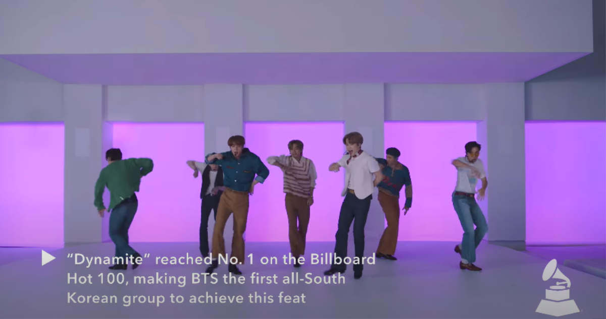 Xem ngay sân khấu của nghệ sĩ châu Á đầu tiên xuất hiện trên Press Play của GRAMMYs - BTS với Dynamite! Ảnh 6