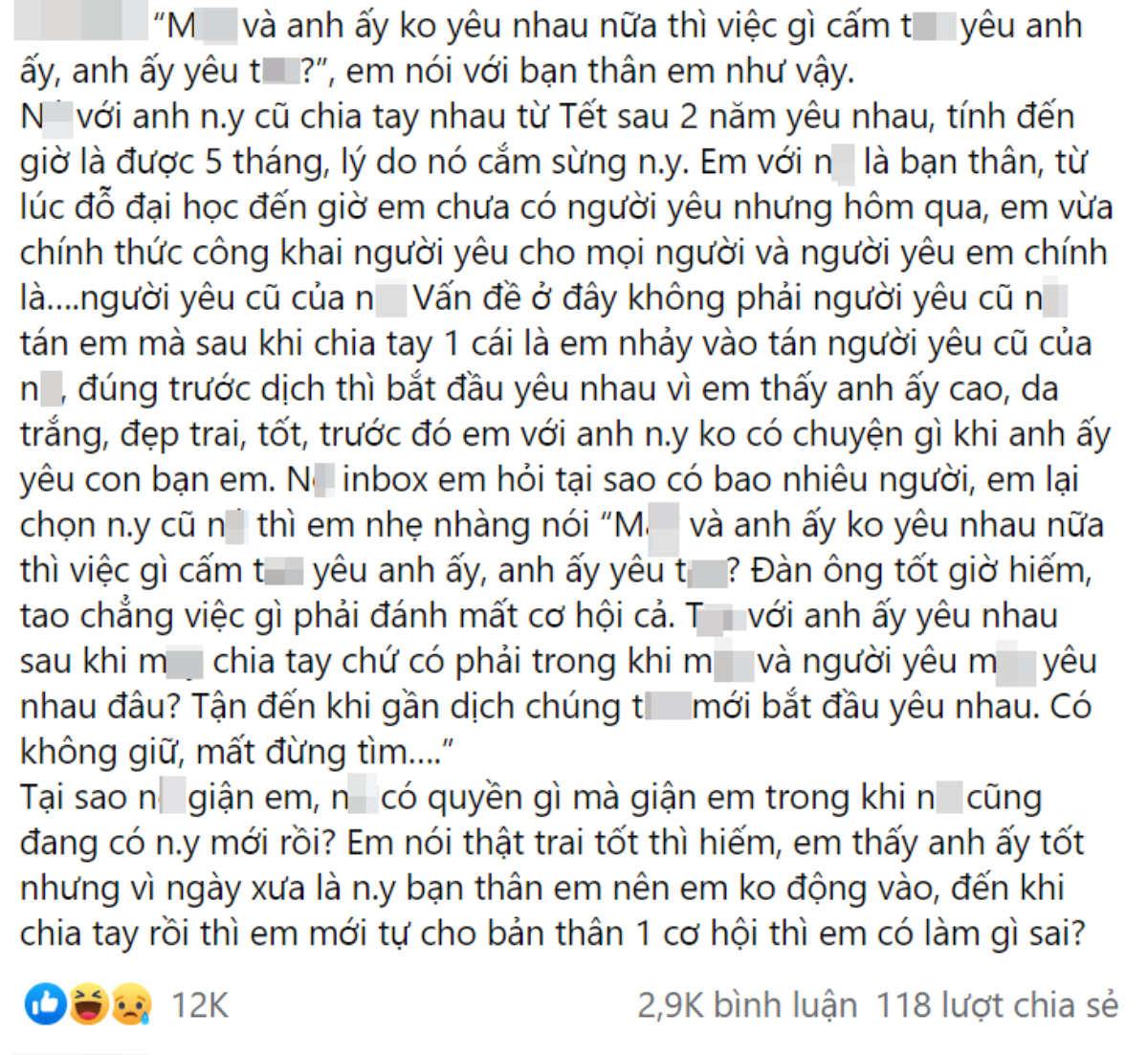 Cô gái gây tranh cãi khi công khai yêu bạn trai cũ của bạn thân, còn lên mạng tỏ thái độ bức xúc Ảnh 2