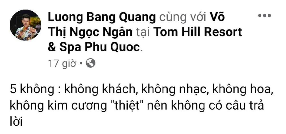 Lương Bằng Quang hé lộ lý do khiến Ngân 98 từ chối 'về chúng một nhà' sau màn cầu hôn bằng nhẫn kim cương 'siêu to khổng lồ' Ảnh 3