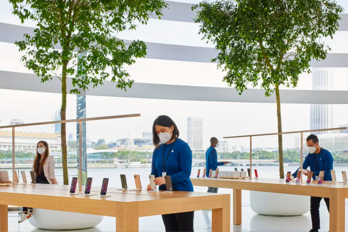 Apple chia sẻ hình ảnh Apple Store nổi trên mặt nước đẹp không thể rời mắt ở Singapore Ảnh 4