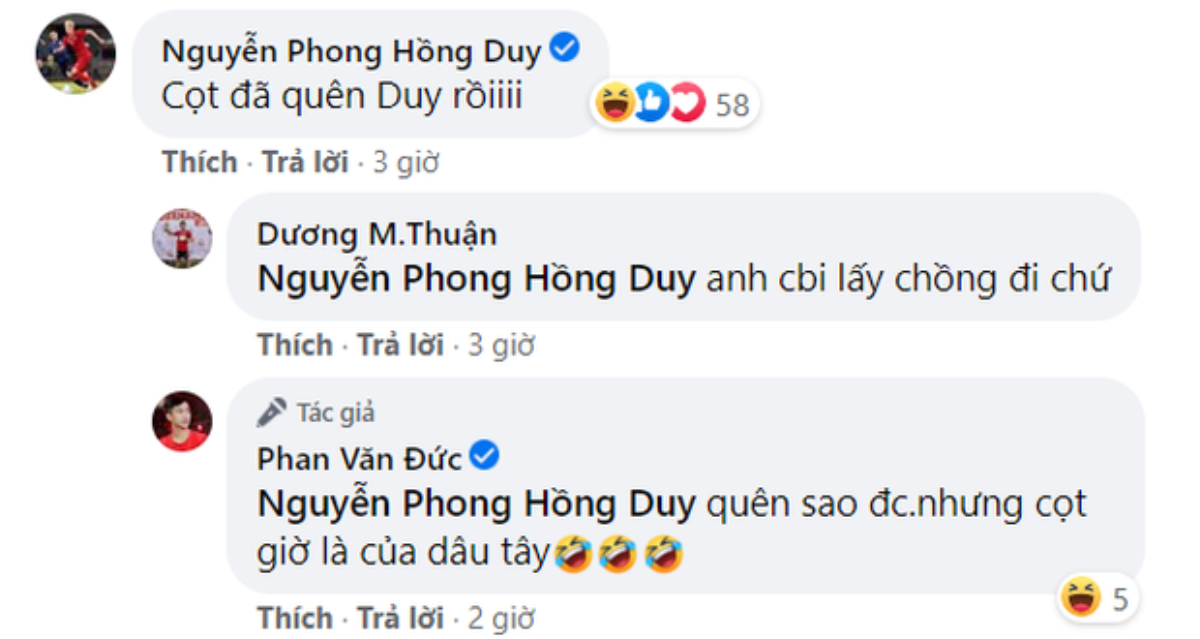 Phan Văn Đức khoe ảnh bế con, Hồng Duy trách 'quên mình rồi' và đây là câu trả lời không thể đáng yêu hơn Ảnh 2