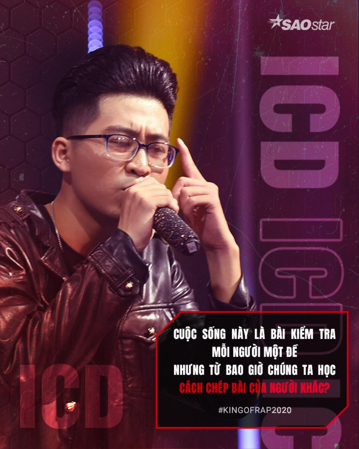 7 câu Rap sâu sắc, đỉnh nhất của ICD tại King Of Rap: Dân mạng trầm trồ 'như bị nói trúng tim đen' Ảnh 6