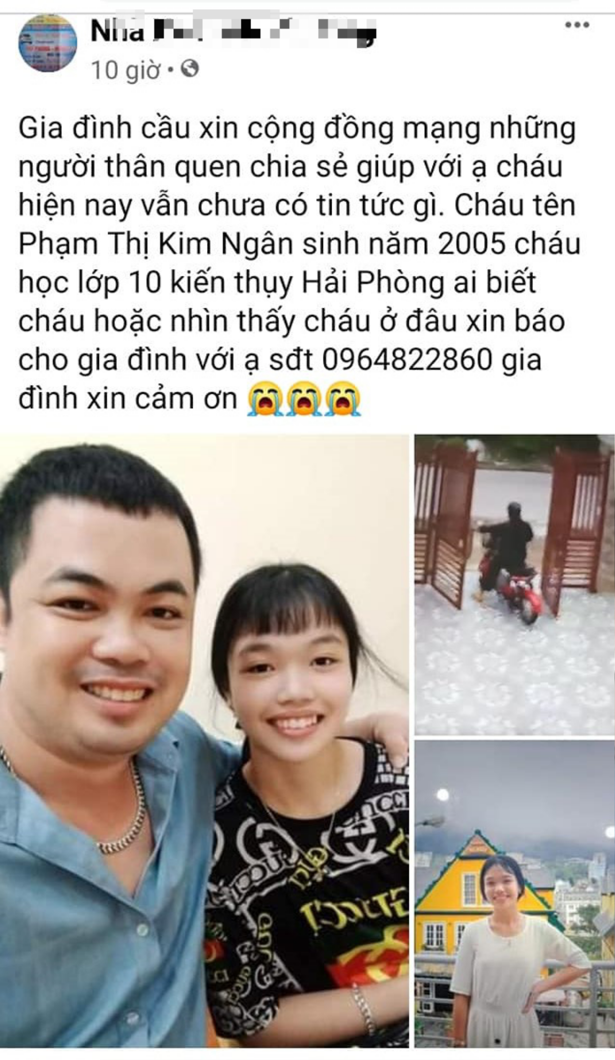 Nữ sinh lớp 10 ở Hải Phòng mất tích bí ẩn sau khi rời khỏi nhà Ảnh 1