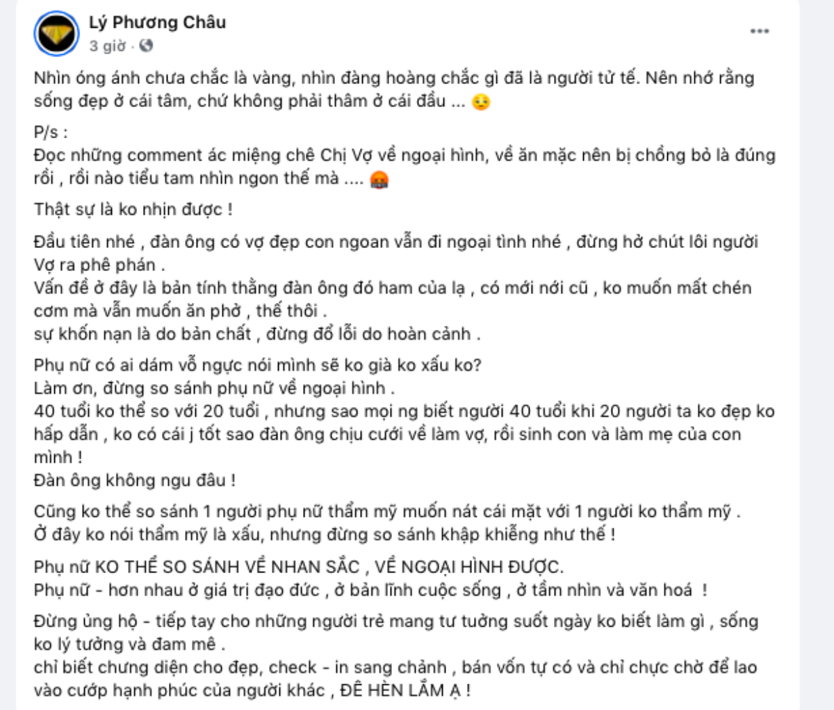 Sau vụ đánh ghen phố Lý Nam Đế: Lý Phương Châu nói về 'đàn ông ham của lạ', Elly Trần 'thấy lo cho em bồ' Ảnh 3