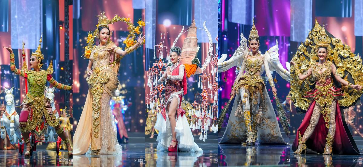 National Costume Miss Grand Thailand 2020: Xuồng ghe - chợ cá - lựu đỏ - xương khủng long lồng lộn choáng ngợp Ảnh 20