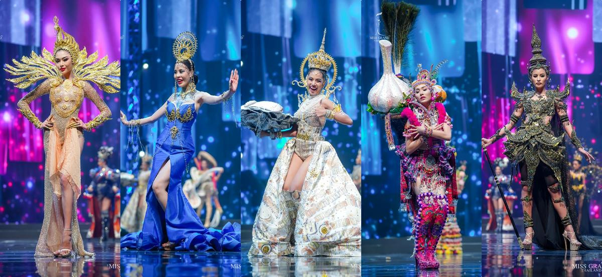 National Costume Miss Grand Thailand 2020: Xuồng ghe - chợ cá - lựu đỏ - xương khủng long lồng lộn choáng ngợp Ảnh 21