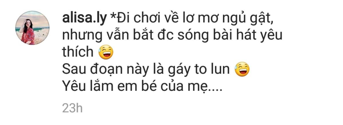 Khoảnh khắc cực yêu: Con trai Ly Kute líu lo hát 'Mẹ yêu ơi' dù đang gật gà vì buồn ngủ Ảnh 3