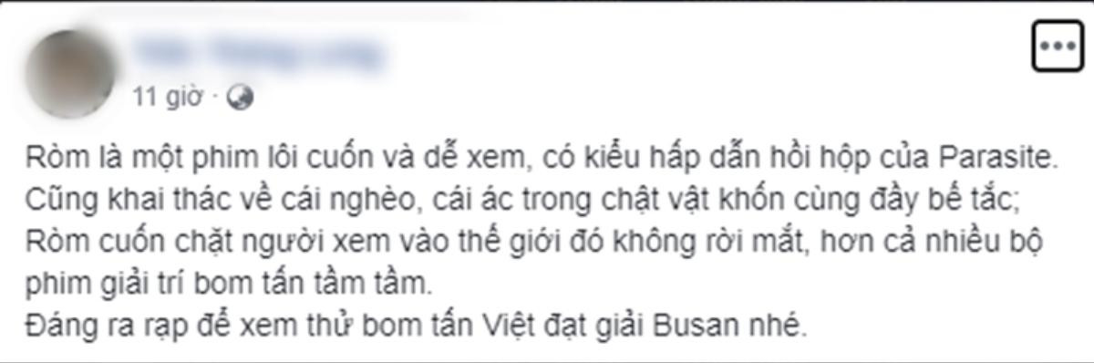 Cư dân mạng đua nhau đăng bài review, đánh giá phim 'Ròm' sau ngày đầu công chiếu Ảnh 10