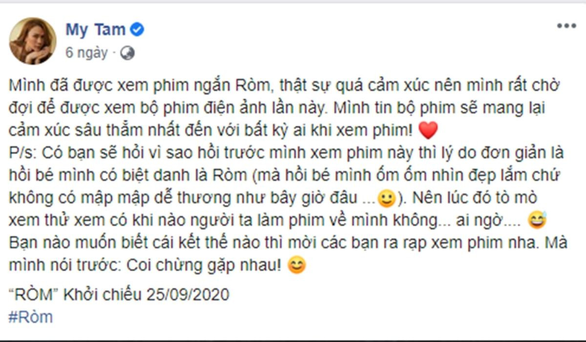 Dàn sao Việt nói gì sau khi ra rạp xem phim 'Ròm': Hồng Ánh hết lời khen ngợi, Mỹ Tâm - Thu Trang ủng hộ nhiệt tình Ảnh 5