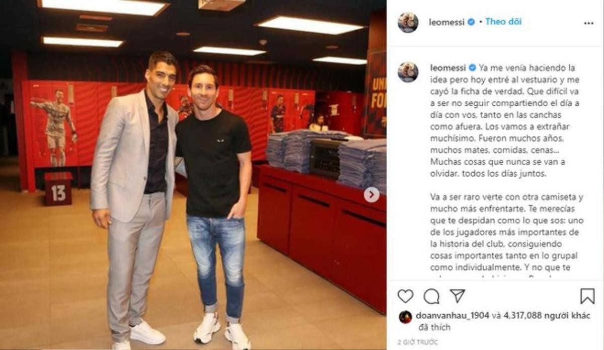 Messi: 'Suarez không đáng bị đẩy đi như cách họ đã làm' Ảnh 1