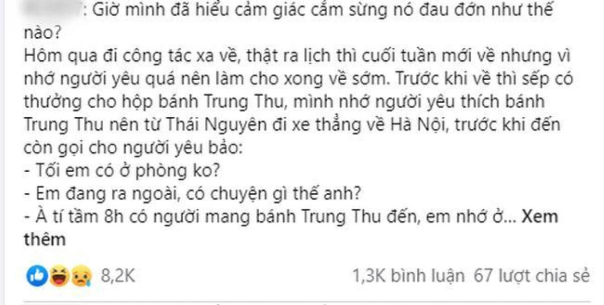 Đem hoa và bánh trung thu đến tặng bạn gái, anh chàng vô tình phát hiện mình bị 'cắm sừng' Ảnh 1