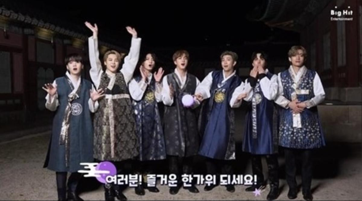 Diện trang phục Hanbok truyền thống cực điển trai, BTS gửi lời chúc tới fan nhân lễ Chuseok Ảnh 5