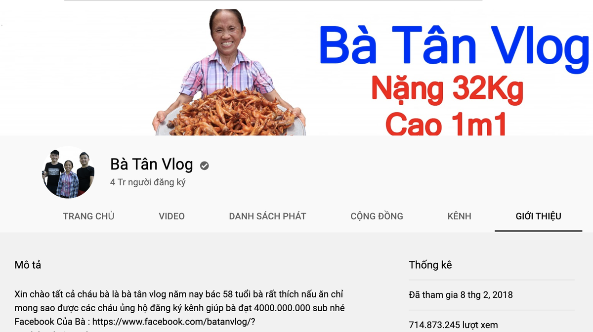 Bà Tân Vlog lập thành tích khủng khi kênh YouTube cán mốc 4 triệu người đăng ký Ảnh 4