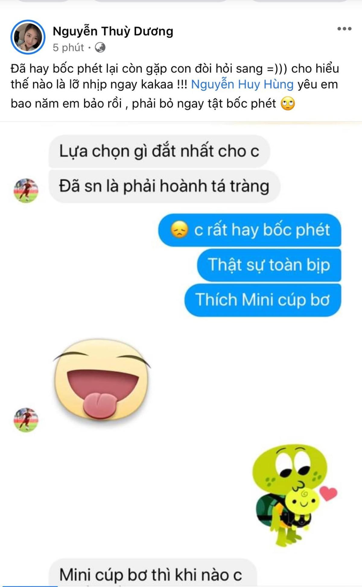 Bạn gái 'lầy lội' yêu cầu tiền vệ Huy Hùng bỏ ngay tật 'bốc phét' Ảnh 1