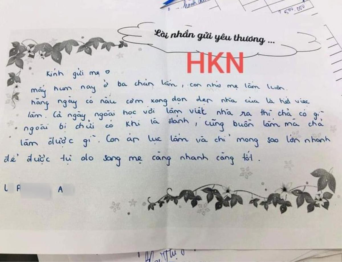 Bé gái viết 'tâm thư' tố bị bố đẻ bạo hành gây phẫn nộ: 'Cả ngày chả có gì ngoài bị chửi có khi là đánh, con áp lực lắm...' Ảnh 1