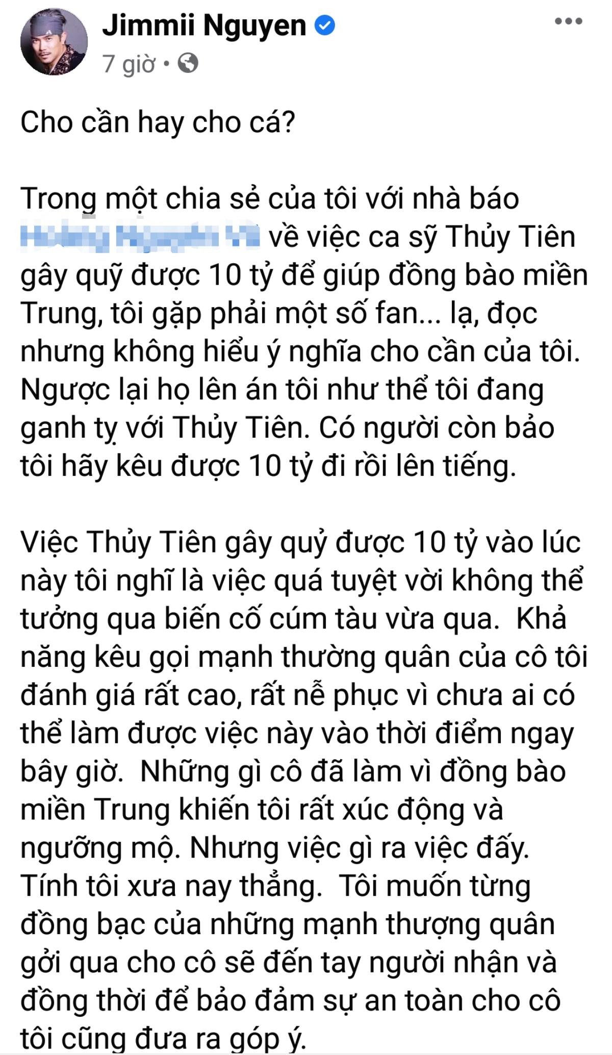 Jimmii Nguyễn lên tiếng sau khi bị 'ném đá' vì phát ngôn nhắc chuyện từ thiện của Thủy Tiên Ảnh 5