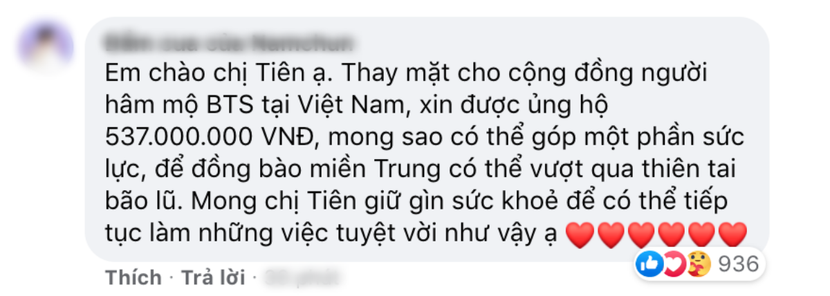 Thủy Tiên kêu gọi được 22 tỷ cứu trợ miền Trung: FC BTS ủng hộ 537 triệu, 1 bạn fan Rosé (BLACKPINK) góp 11 triệu Ảnh 5