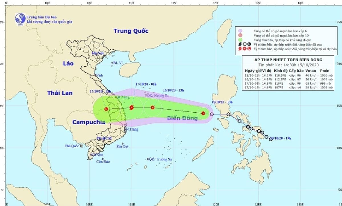 Áp thấp nhiệt đới mới đi vào Biển Đông, khả năng mạnh thành bão số 8 đi vào vùng biển Đà Nẵng - Phú Yên Ảnh 1