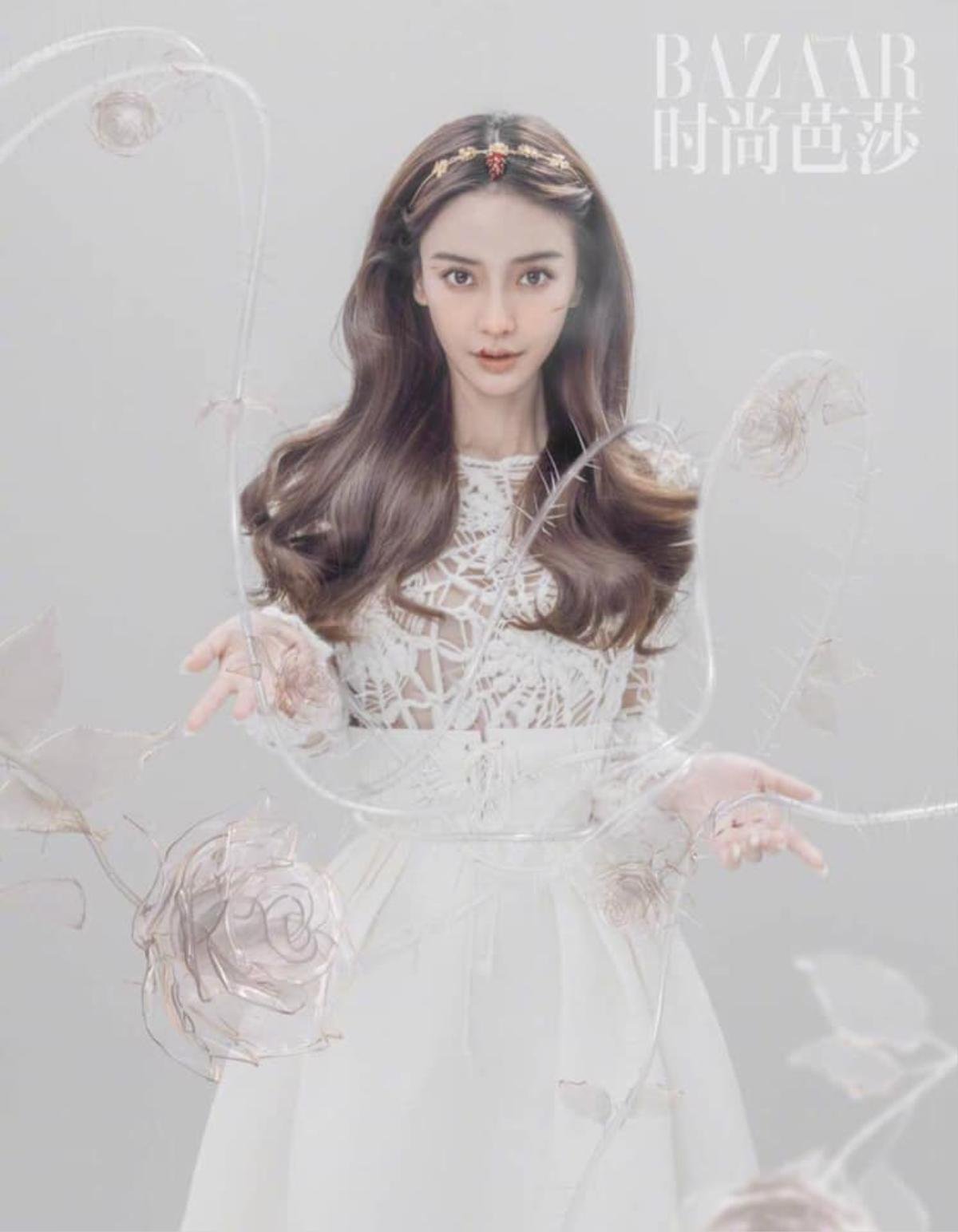 Fan ngây ngất vì Địch Lệ Nhiệt Ba & Angelababy mặc váy cưới đẹp như công chúa cổ tích Ảnh 8